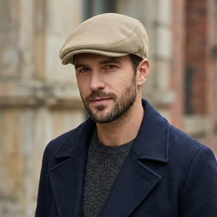 Béret style britannique - beige- Ajustable (du 54 au 59) | La boutique du chapeau