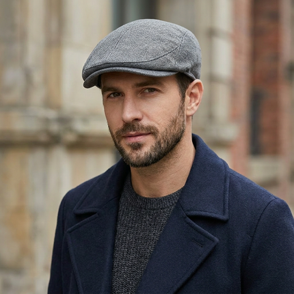Béret style britannique - gris-clair- Ajustable (du 54 au 59) | La boutique du chapeau