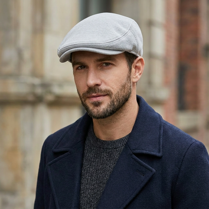 Béret style britannique - gris-clair- Ajustable (du 54 au 59) | La boutique du chapeau