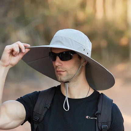 Bob de pêche large bord pour protection solaire - Gris foncé - XL (60 - 61cm) | La boutique du chapeau