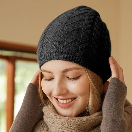 Bonnet 100% cachemire - Gris - Ajustable (du 54 au 59) | La boutique du chapeau