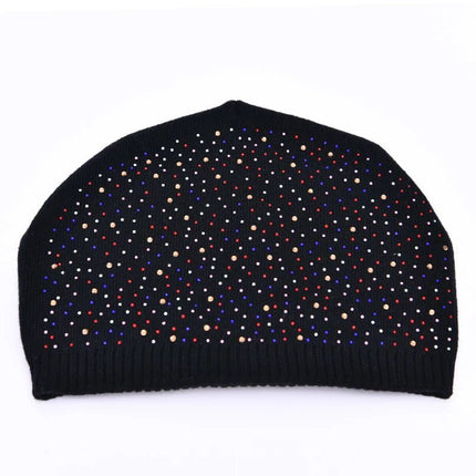 Bonnet à pompon pour femme - Noir 3 - Ajustable (du 54 au 59) | La boutique du chapeau