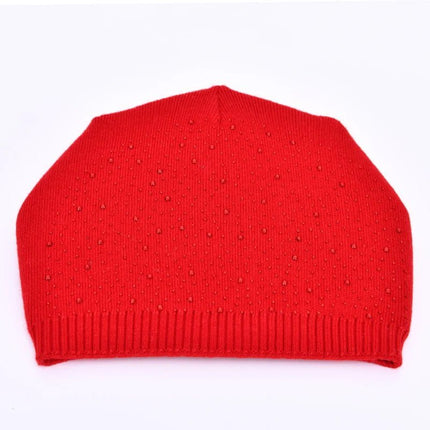 Bonnet à pompon pour femme - Rouge - Ajustable (du 54 au 59) | La boutique du chapeau