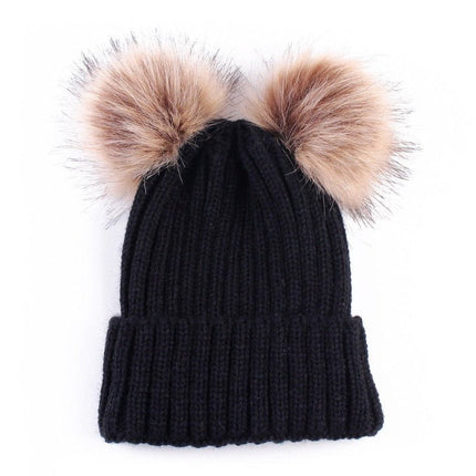 Bonnet à pompons pour femmes - Noir - Adulte | La boutique du chapeau