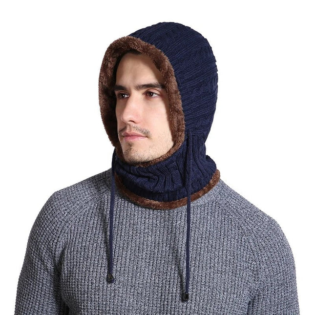 Bonnet avec protection du cou - Bleu - Ajustable (du 54 au 59) | La boutique du chapeau