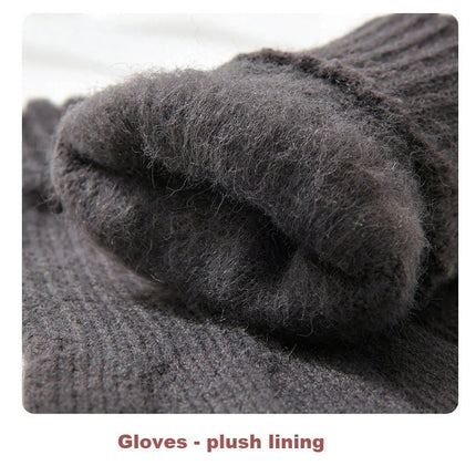 Bonnet cache - cou et gants d'hiver épais et chaud - Violet - Ajustable (du 54 au 59) | La boutique du chapeau