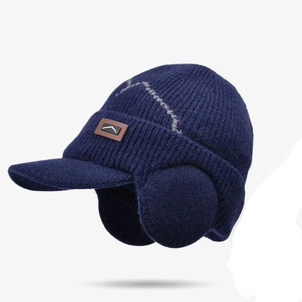 Bonnet cache - oreilles - Bleu - Ajustable (du 54 au 59) | La boutique du chapeau