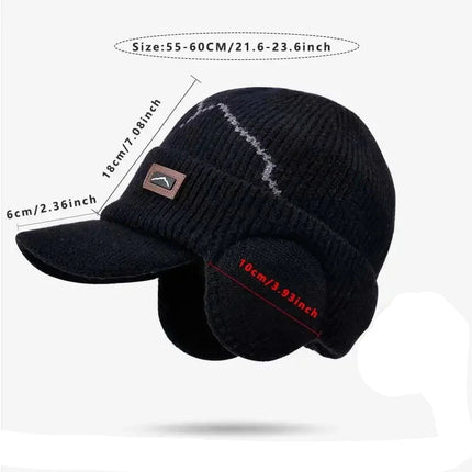 Bonnet cache - oreilles - Noir - Ajustable (du 54 au 59) | La boutique du chapeau