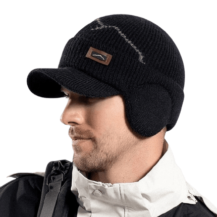 Bonnet cache - oreilles - Noir - Ajustable (du 54 au 59) | La boutique du chapeau