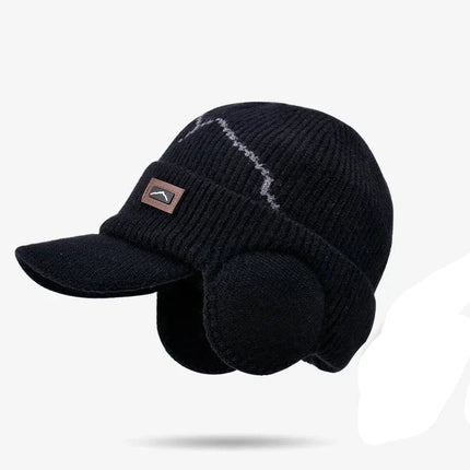 Bonnet cache - oreilles - Noir - Ajustable (du 54 au 59) | La boutique du chapeau