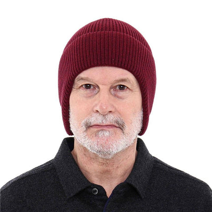 Bonnet cache - oreilles en coton - Bleu - Ajustable (du 54 au 59) | La boutique du chapeau
