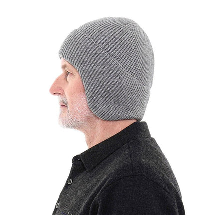 Bonnet cache - oreilles en coton - Bleu - Ajustable (du 54 au 59) | La boutique du chapeau