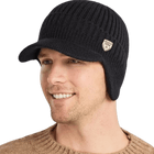Bonnet casquette en laine pour homme - Noir 2 - Ajustable (du 54 au 59) | La boutique du chapeau