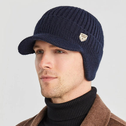 Bonnet casquette en laine pour homme - Bleu 2 - Ajustable (du 54 au 59) | La boutique du chapeau