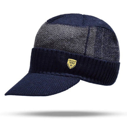 Bonnet casquette en laine pour homme - Violet/bleu - Ajustable (du 54 au 59) | La boutique du chapeau