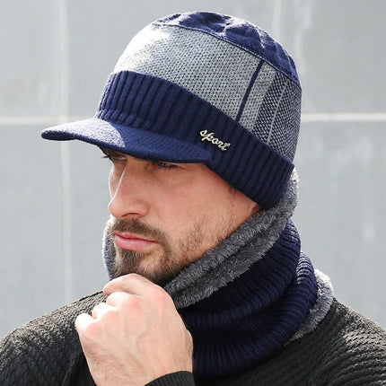 Bonnet casquette et cache - cou - Bonnet noir - Ajustable (du 54 au 59) | La boutique du chapeau
