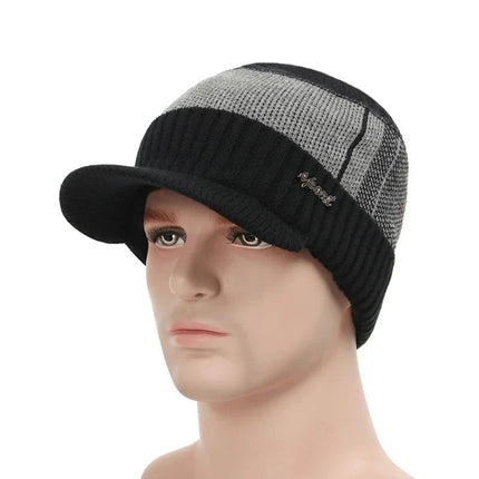 Bonnet casquette et cache - cou - Bonnet noir - Ajustable (du 54 au 59) | La boutique du chapeau