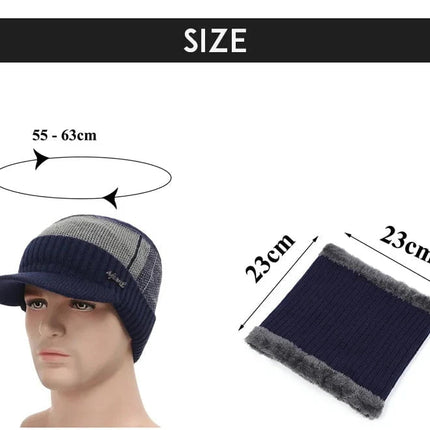 Bonnet casquette et cache - cou - Cache - cou noir - Ajustable (du 54 au 59) | La boutique du chapeau