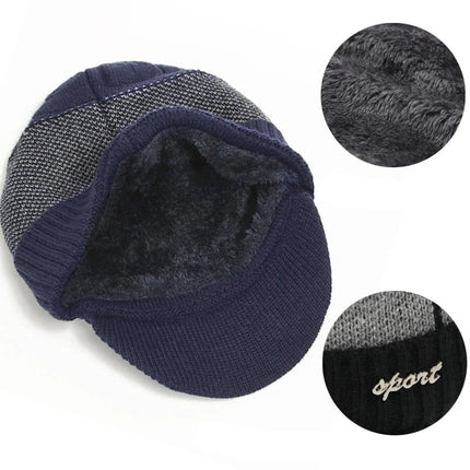 Bonnet casquette et cache - cou - Bonnet noir - Ajustable (du 54 au 59) | La boutique du chapeau
