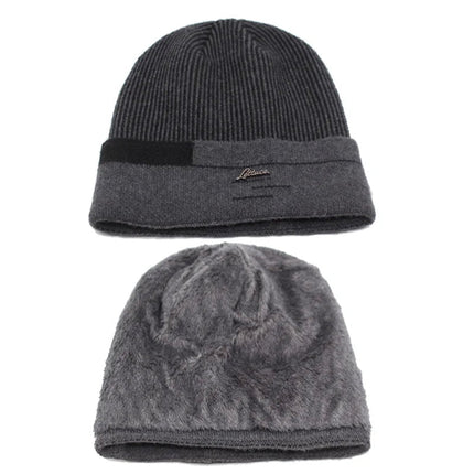 Bonnet chaud en laine - Gris foncé - Ajustable (du 54 au 59) | La boutique du chapeau