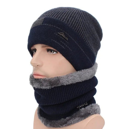 Bonnet chaud en laine - Bleu - Ajustable (du 54 au 59) | La boutique du chapeau