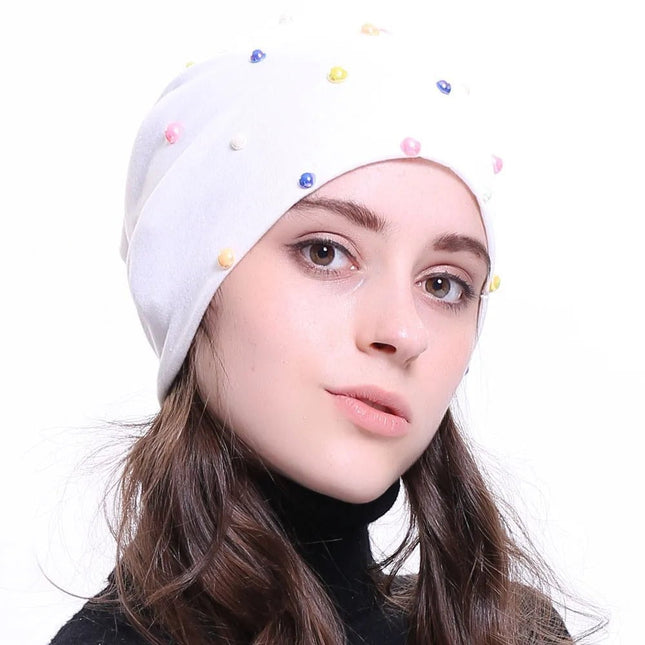 Bonnet coloré pour femme : égayez votre tenue d’hiver - Blanc - Ajustable (du 54 au 59) | La boutique du chapeau