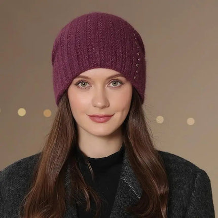 Bonnet décontracté pour femme - Violet foncé - Ajustable (du 54 au 59) | La boutique du chapeau
