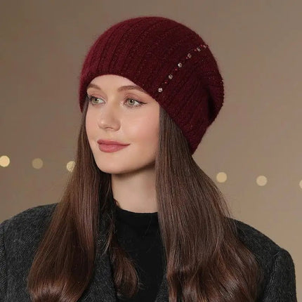 Bonnet décontracté pour femme - Bordeau - Ajustable (du 54 au 59) | La boutique du chapeau