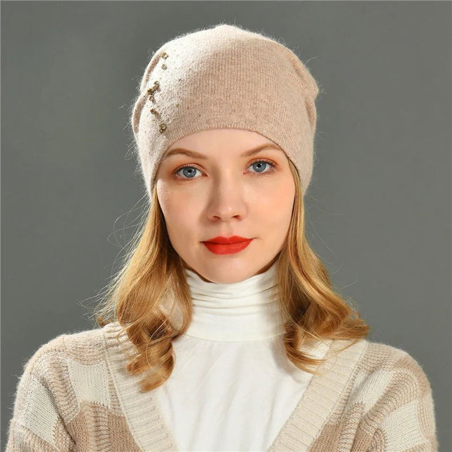 Bonnet d'hiver en tricot pour femme - Rose 7 - Ajustable (du 54 au 59) | La boutique du chapeau
