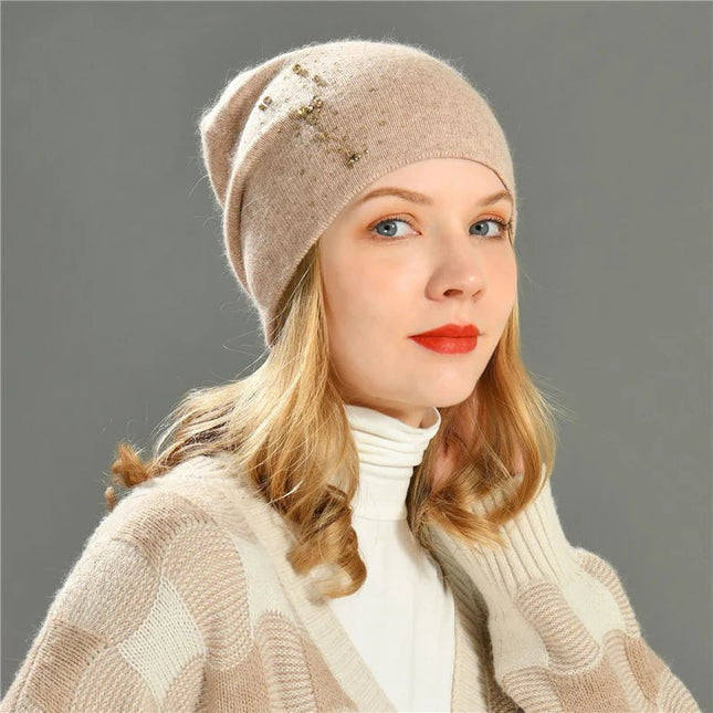 Bonnet d'hiver en tricot pour femme - Rose 7 - Ajustable (du 54 au 59) | La boutique du chapeau