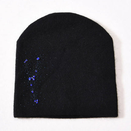 Bonnet d'hiver en tricot pour femme - Noir 2 - Ajustable (du 54 au 59) | La boutique du chapeau