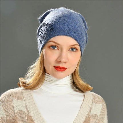 Bonnet d'hiver en tricot pour femme - Rose 7 - Ajustable (du 54 au 59) | La boutique du chapeau