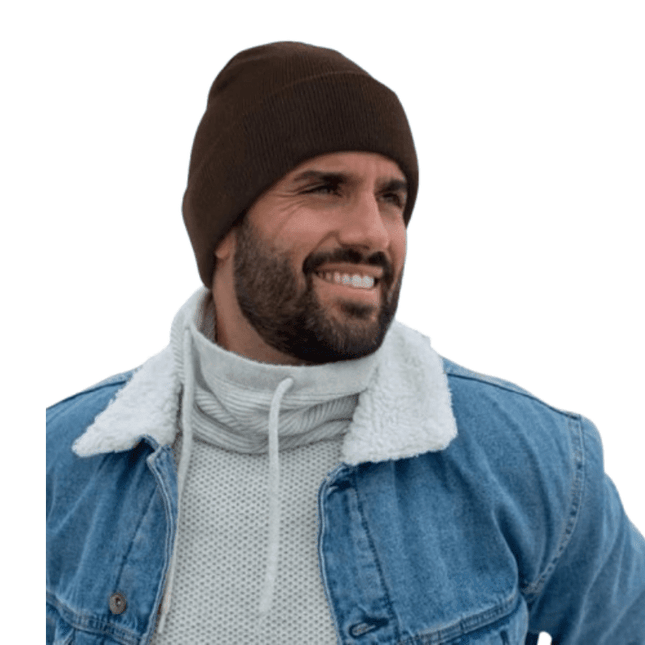 Bonnet d'hiver épais pour homme - Marron - Ajustable (du 54 au 59) | La boutique du chapeau