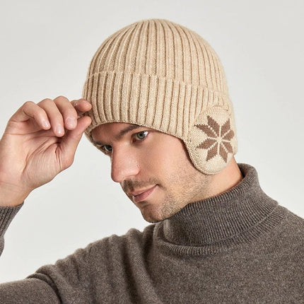 Bonnet d'hiver femme avec protection des oreilles - Beige - Ajustable (du 54 au 59) | La boutique du chapeau