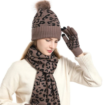 Bonnet écharpe et gants tactiles avec doublure en polaire - Rose - Ajustable (du 54 au 59) | La boutique du chapeau