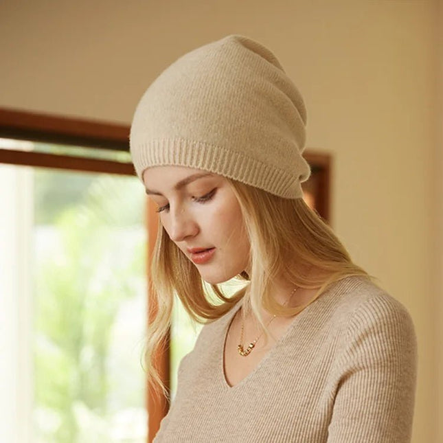 Bonnet en cachemire femme - Gris foncé - Ajustable (du 54 au 59) | La boutique du chapeau