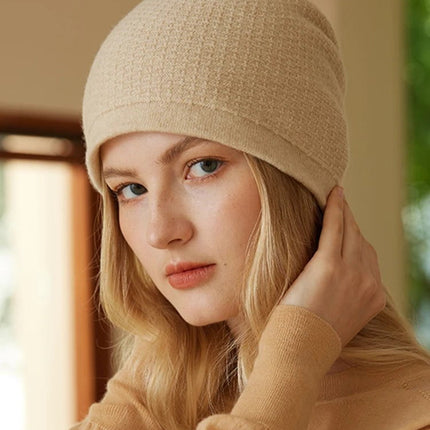 Bonnet en cachemire véritable - Gris - | La boutique du chapeau