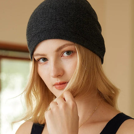 Bonnet en cachemire véritable - Gris - | La boutique du chapeau