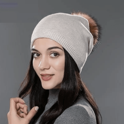 Bonnet en coton et pompon - 09D - Adulte | La boutique du chapeau