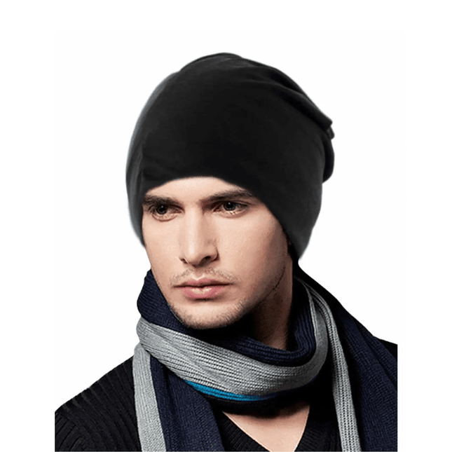 Bonnet en coton unisexe - Noir - Ajustable (du 54 au 59) | La boutique du chapeau
