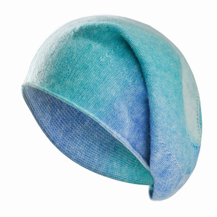Bonnet en laine avec sertissage pour femme - Bleu - Ajustable (du 54 au 59) | La boutique du chapeau