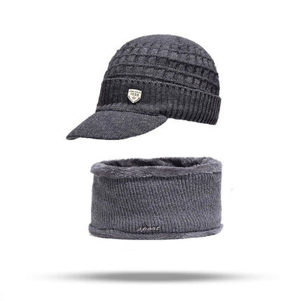 Bonnet en laine avec visière - Casquette seule Grise - Ajustable (du 54 au 59) | La boutique du chapeau