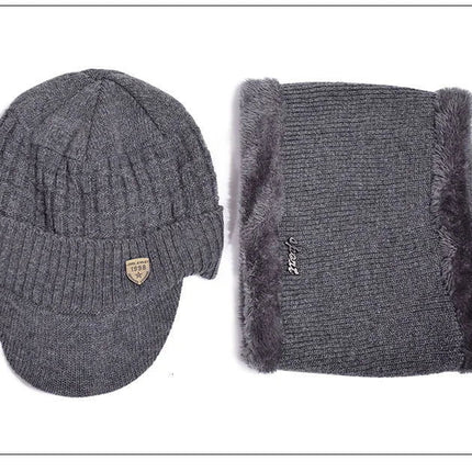 Bonnet en laine avec visière - Casquette seule Grise - Ajustable (du 54 au 59) | La boutique du chapeau