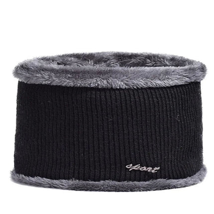Bonnet en laine avec visière - Tour de cou noir - Ajustable (du 54 au 59) | La boutique du chapeau