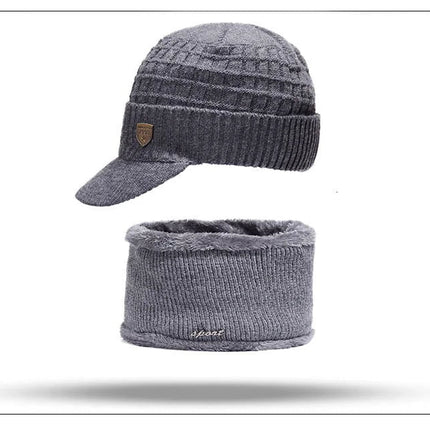 Bonnet en laine avec visière - Casquette seule Grise - Ajustable (du 54 au 59) | La boutique du chapeau