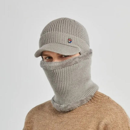 Bonnet en laine et cache cou - Gris - Ajustable (du 54 au 59) | La boutique du chapeau