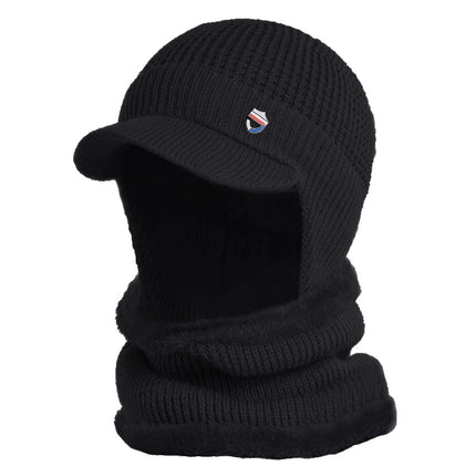 Bonnet en laine et cache cou - Noir - Ajustable (du 54 au 59) | La boutique du chapeau