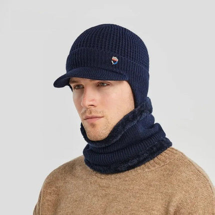 Bonnet en laine et cache cou - Gris - Ajustable (du 54 au 59) | La boutique du chapeau