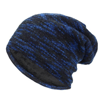 Bonnet en laine patchwork - Bleu - Adulte | La boutique du chapeau