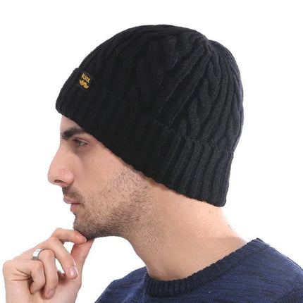 Bonnet en laine pour homme - Bleu - Ajustable (du 54 au 59) | La boutique du chapeau